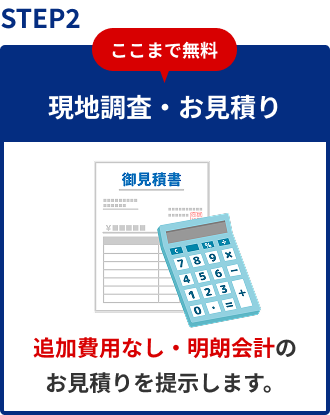 STEP2 現地調査・お見積り